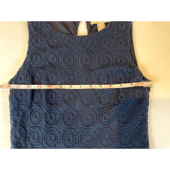 Banana Republic Women Knit Blouse Sleeveless Round Neck Keyhole Back Blue SZ XS - Picture 4 of 6